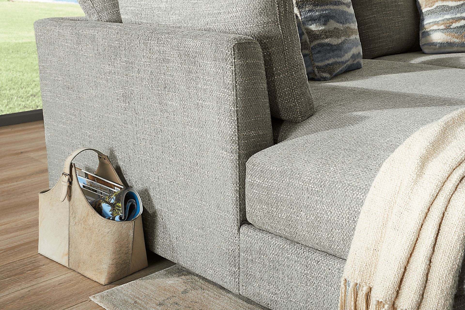 Sadie Falls Dove Gray 2 Pc Sectional - Image 4