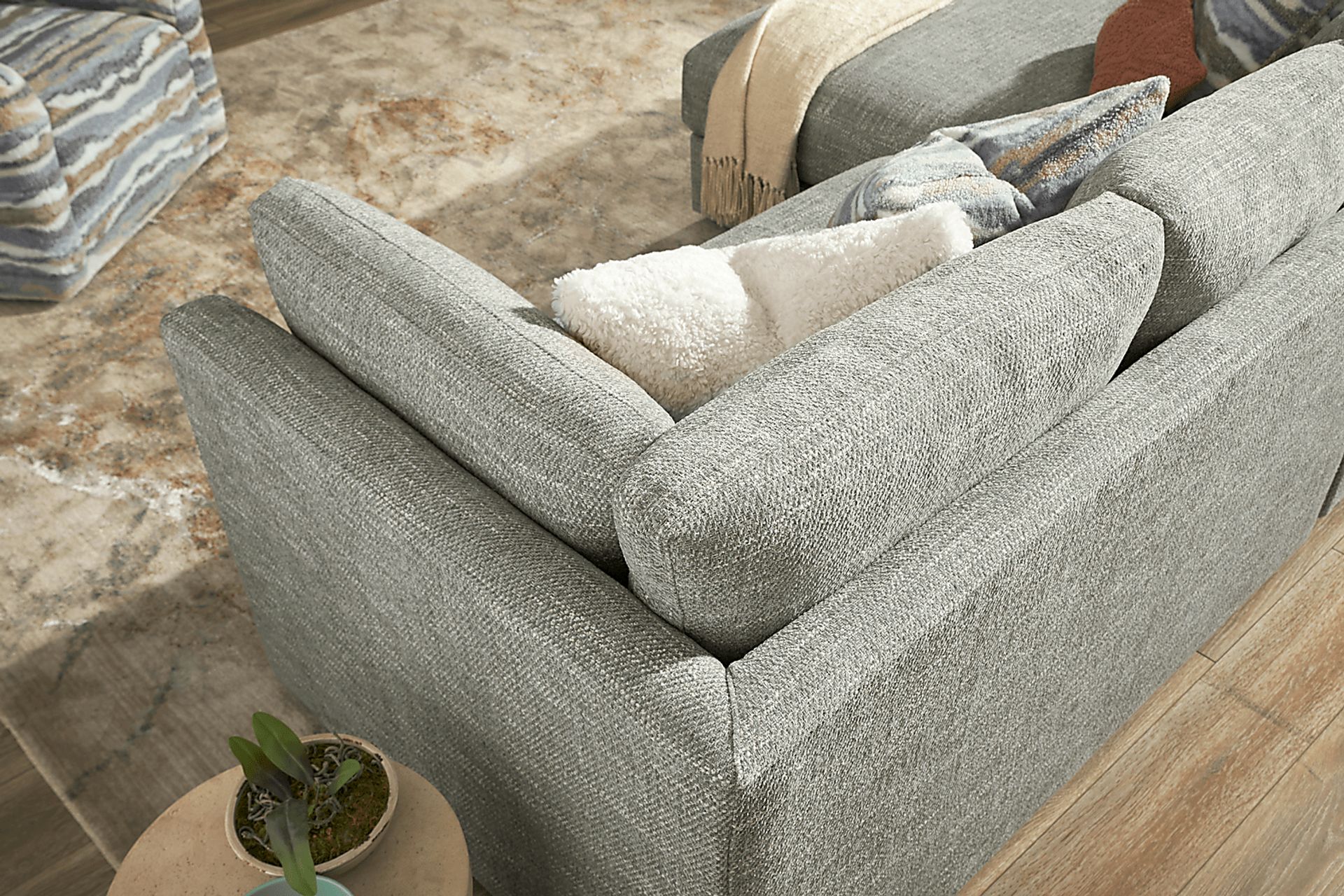 Sadie Falls Dove Gray 2 Pc Sectional - Image 5