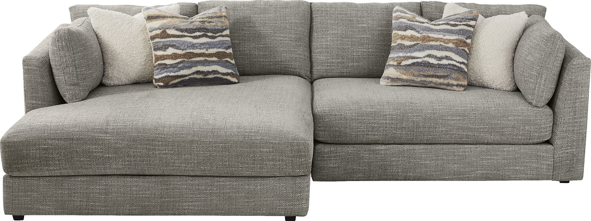 Sadie Falls Dove Gray 2 Pc Sectional - Image 1