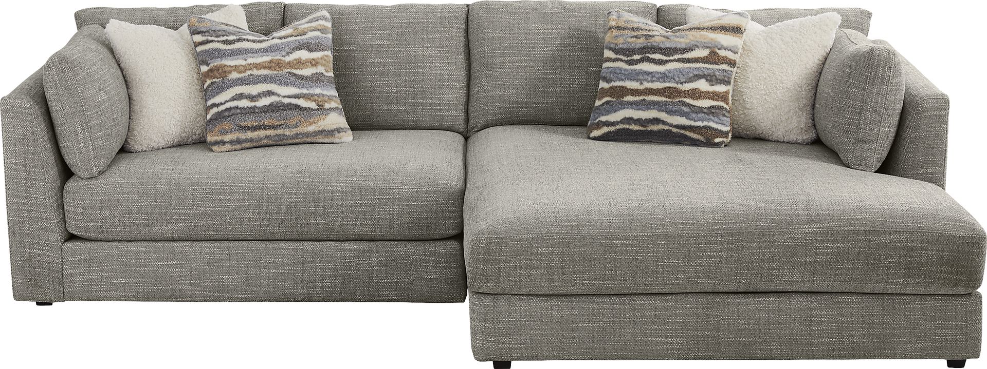 Sadie Falls Dove Gray 2 Pc Sectional - Image 1