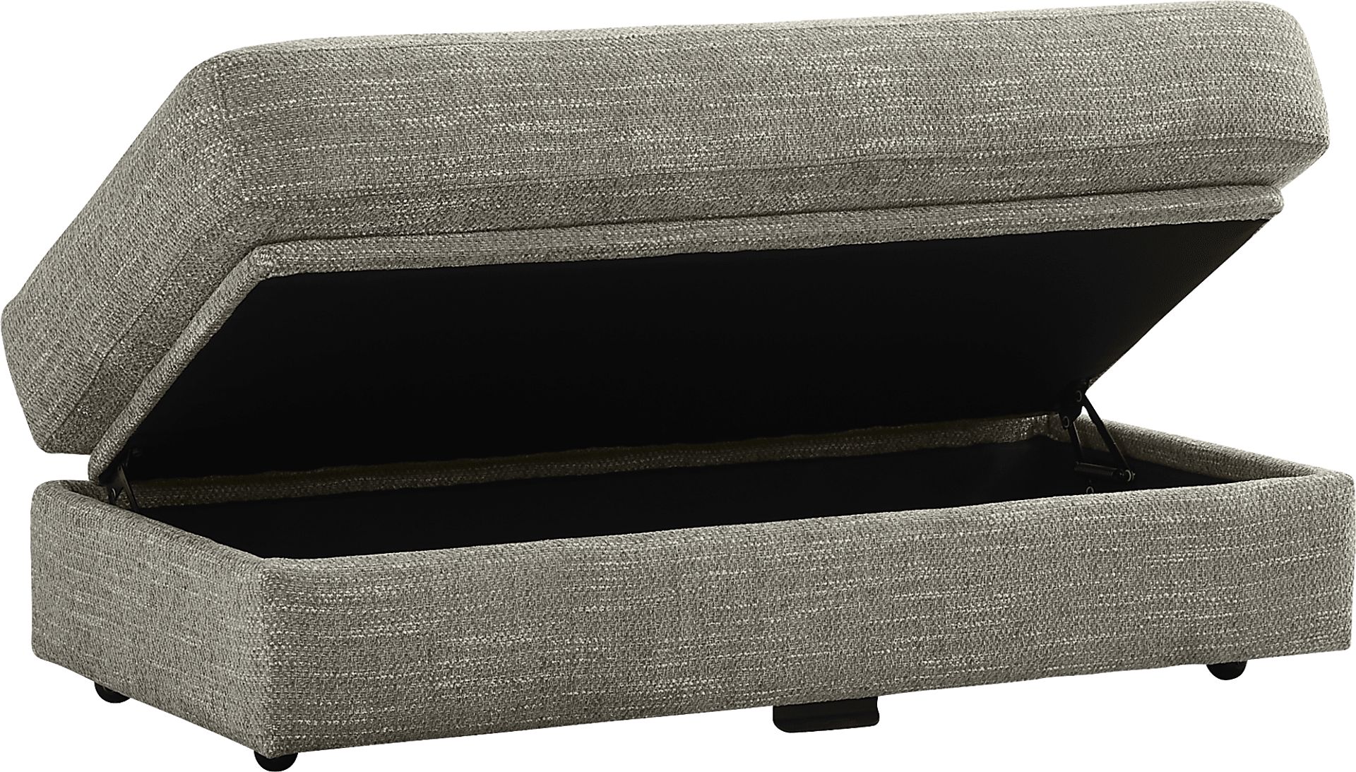 Sadie Falls Dove Gray Storage Ottoman - Image 2