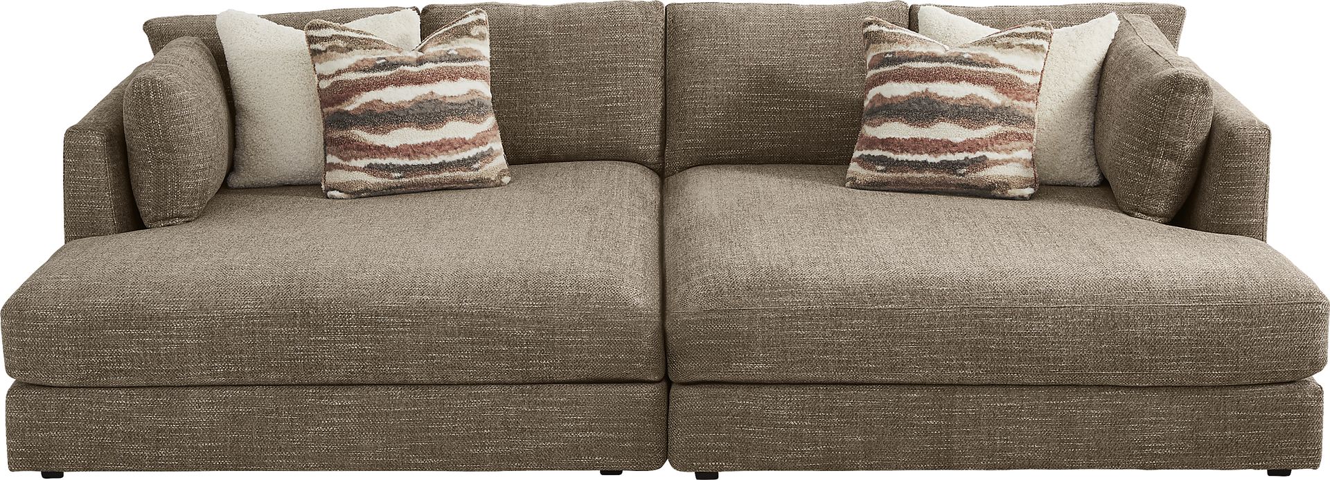 Sadie Falls Mink 2 Pc Sectional - Image 1