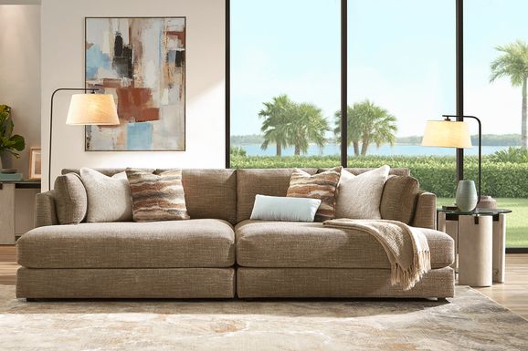 Sadie Falls Mink 2 Pc Sectional