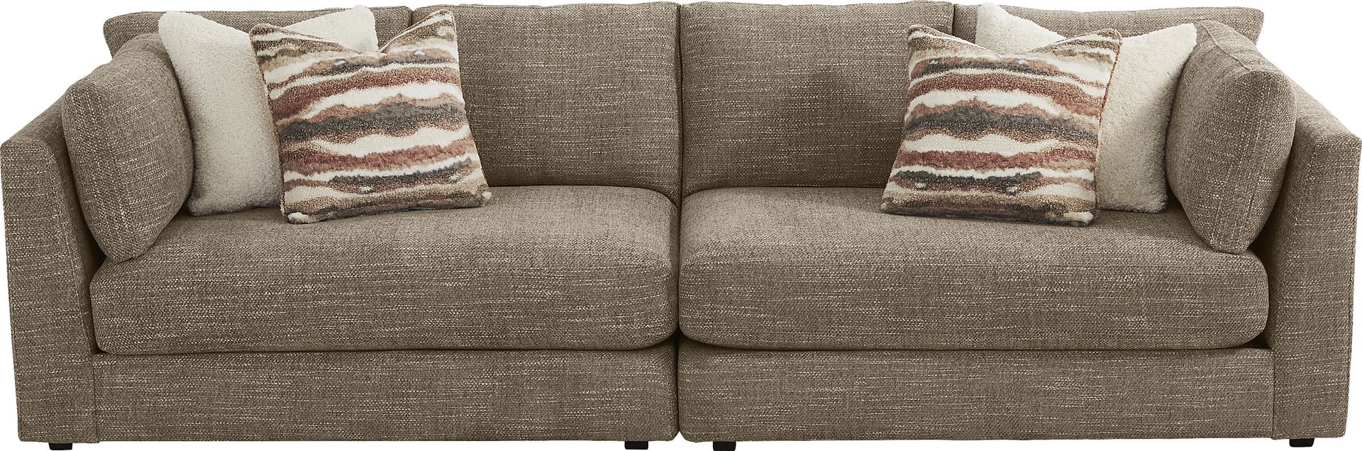 Sadie Falls Mink 2 Pc Sectional - Image 1