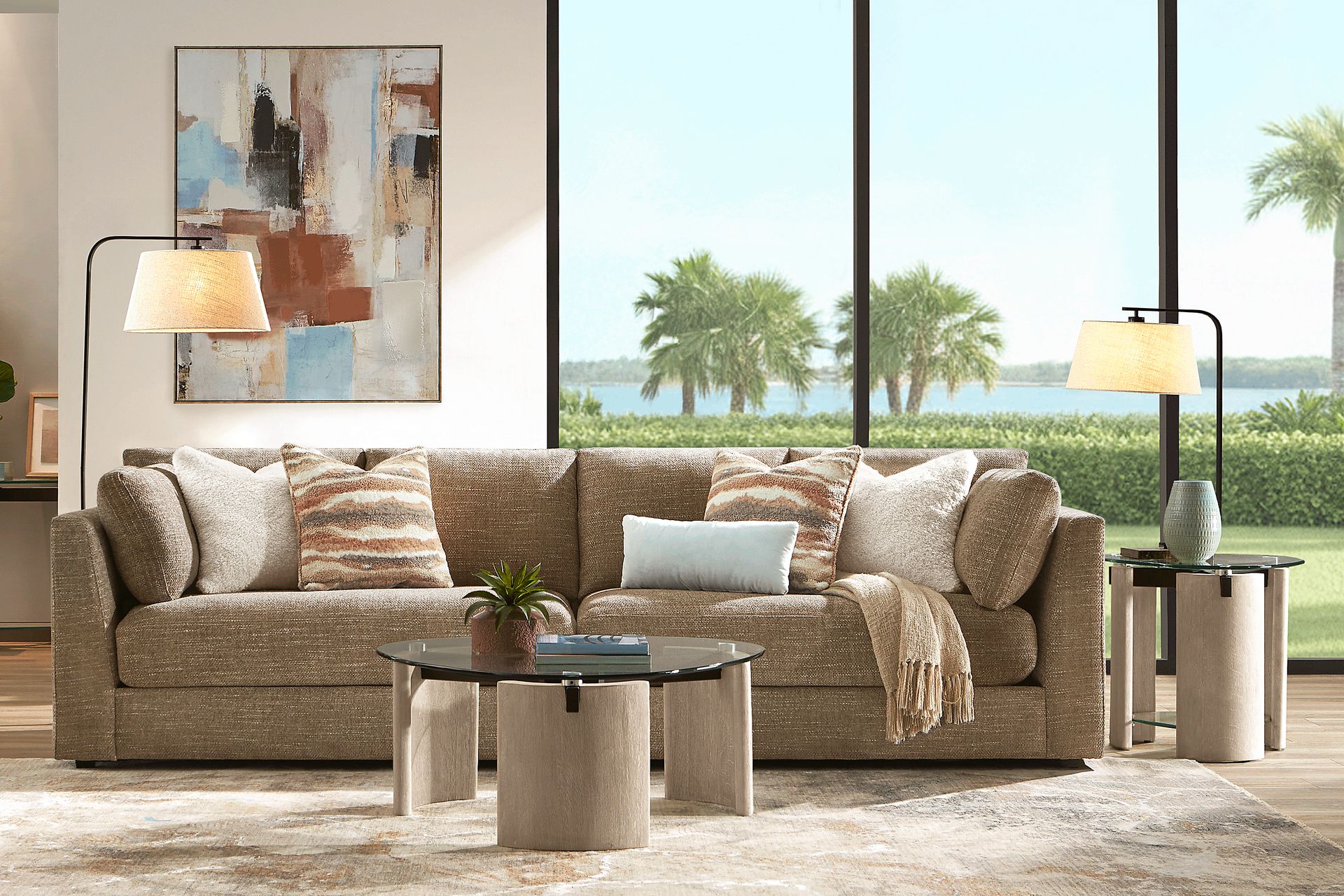 Sadie Falls Mink 2 Pc Sectional - Image 2