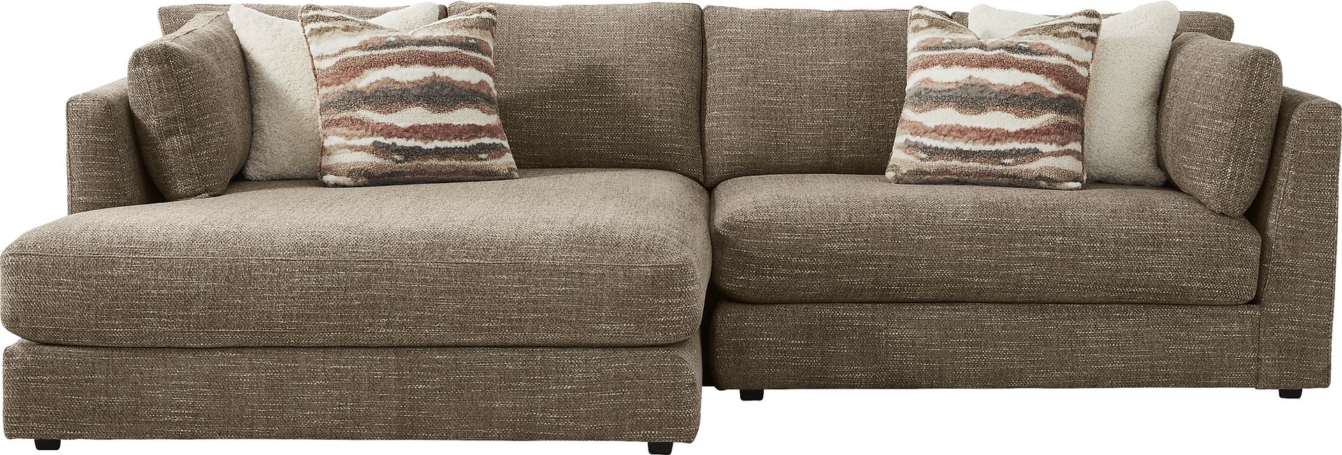 Sadie Falls Mink 2 Pc Sectional - Image 1