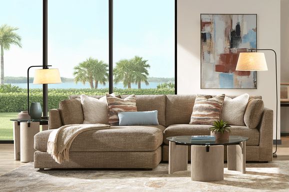 Sadie Falls Mink 2 Pc Sectional