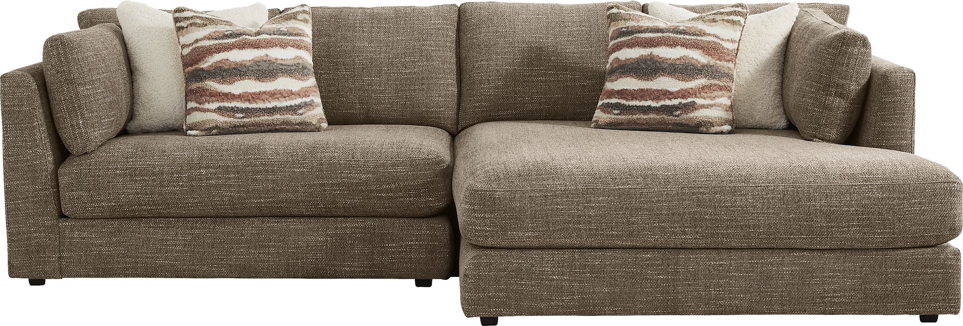 Sadie Falls Mink 2 Pc Sectional - Image 1