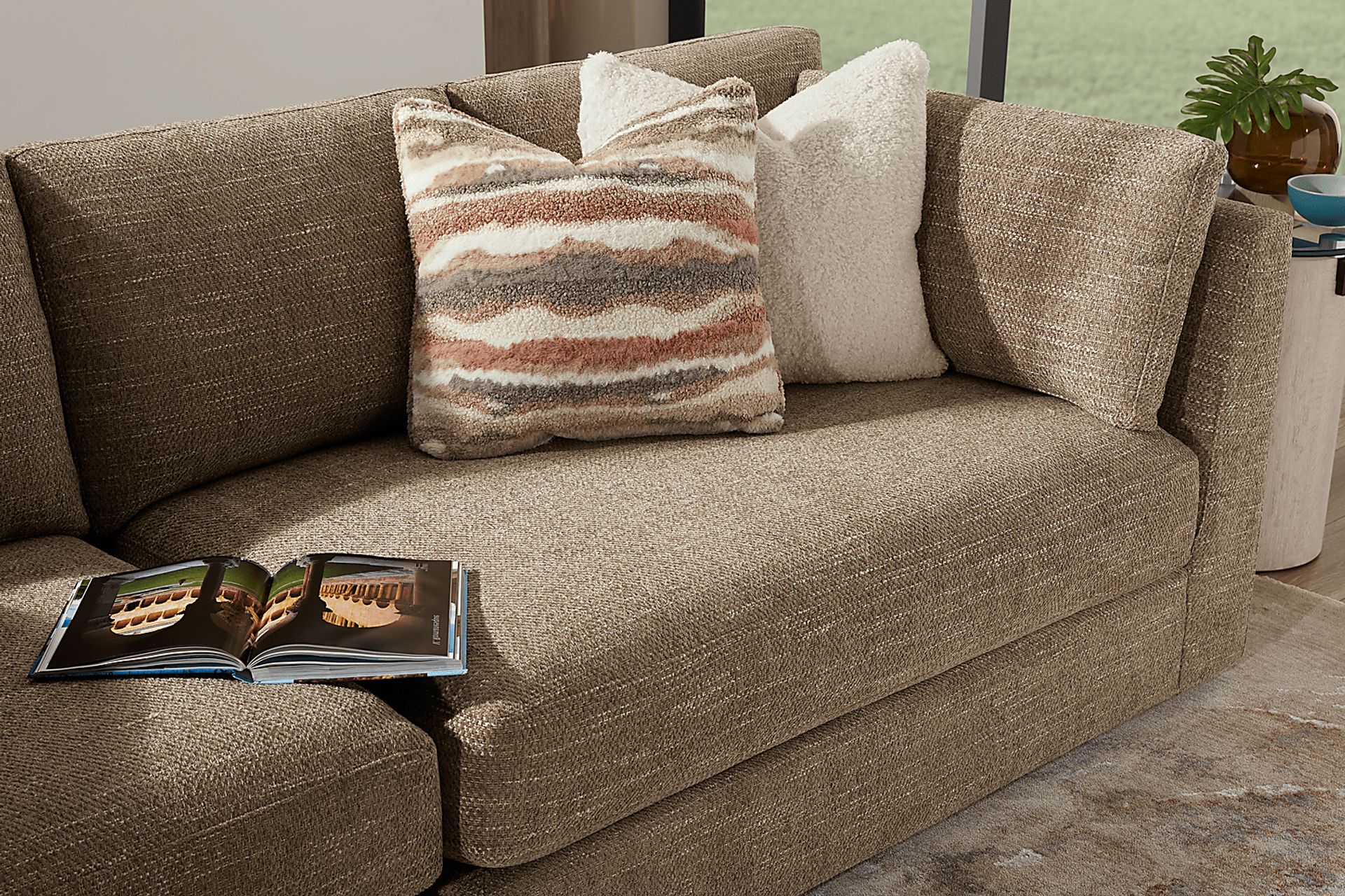 Sadie Falls Mink 2 Pc Sofa - Image 3