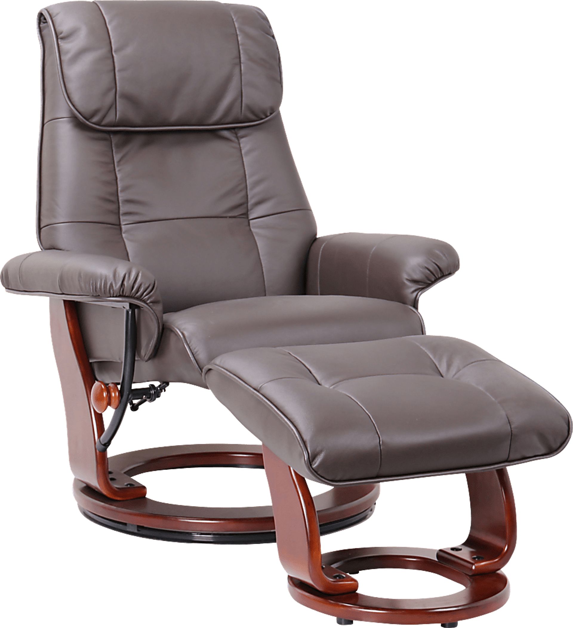 Sadora Light Gray Recliner & Ottoman - Image 1