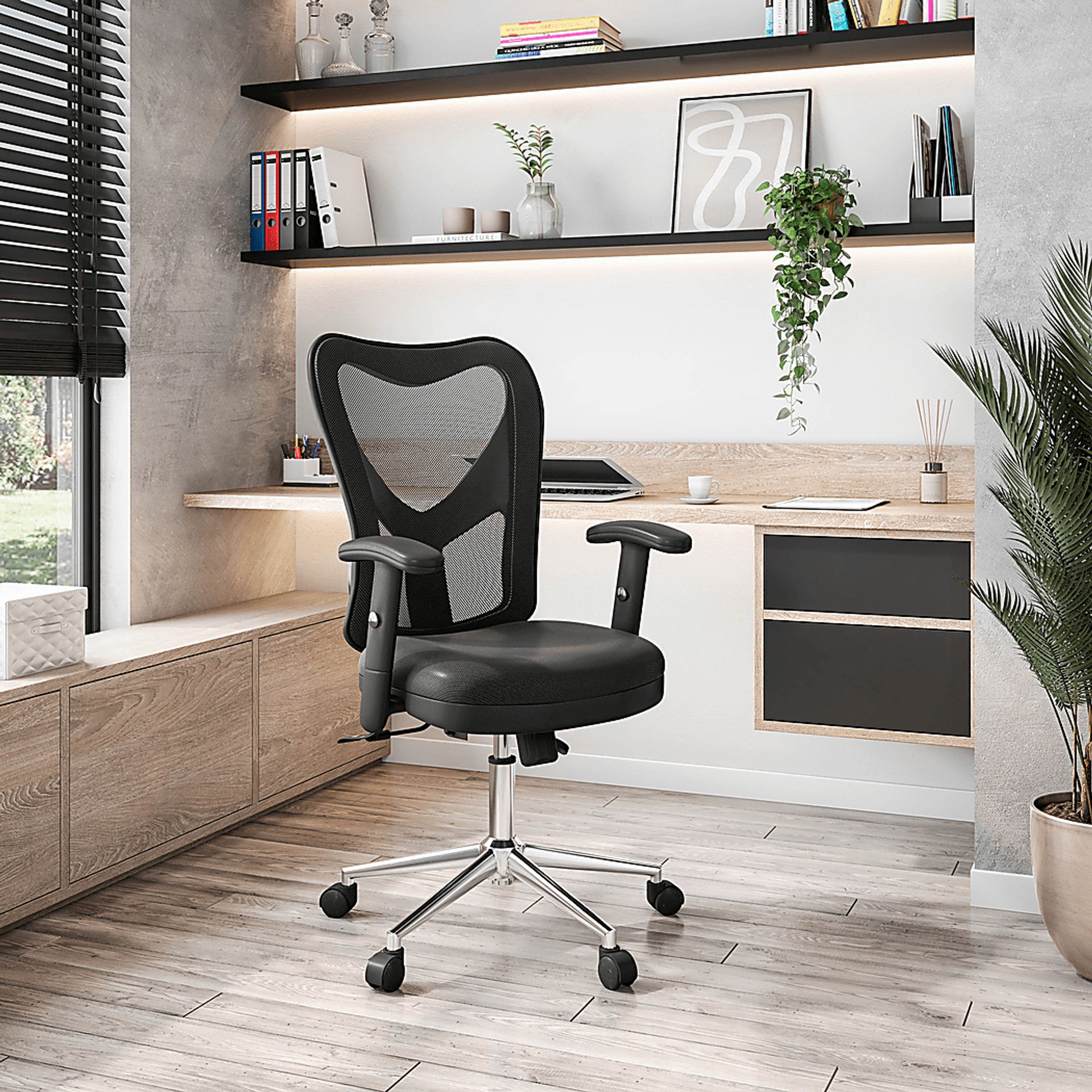 Saedi Black Office Chair - Image 2