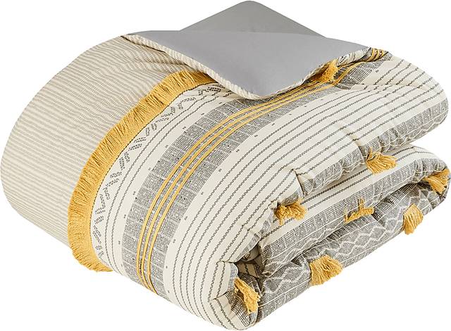 Saedi Gray Full/Queen 3 pc Comforter Set - Thumbnail - Image 11