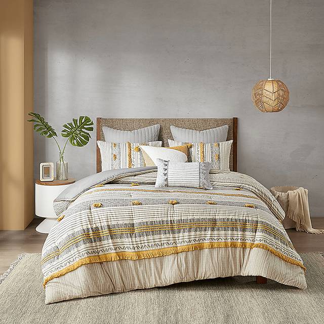 Saedi Gray Full/Queen 3 pc Comforter Set - Thumbnail - Image 2