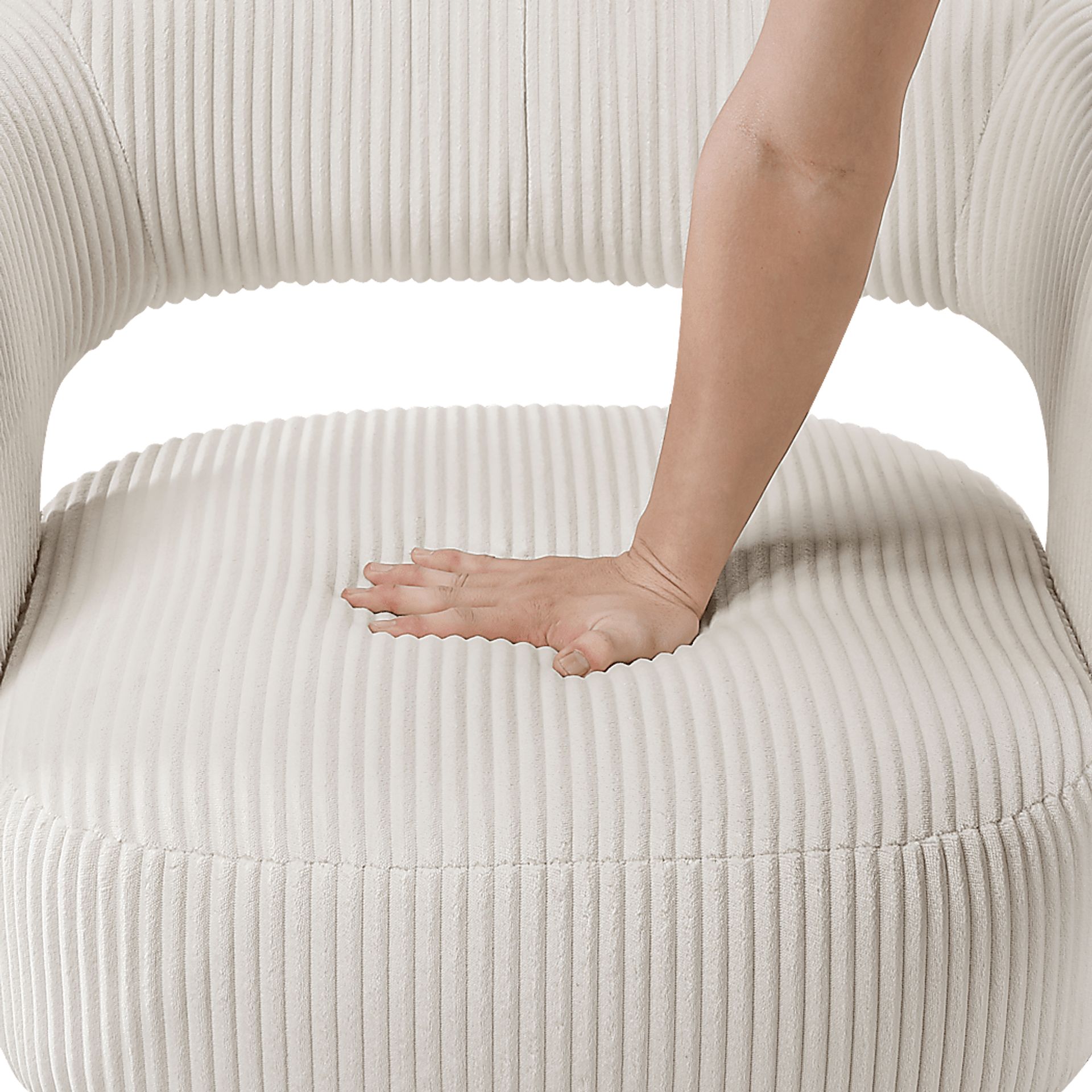 Saeva Beige Accent Chair - Image 3