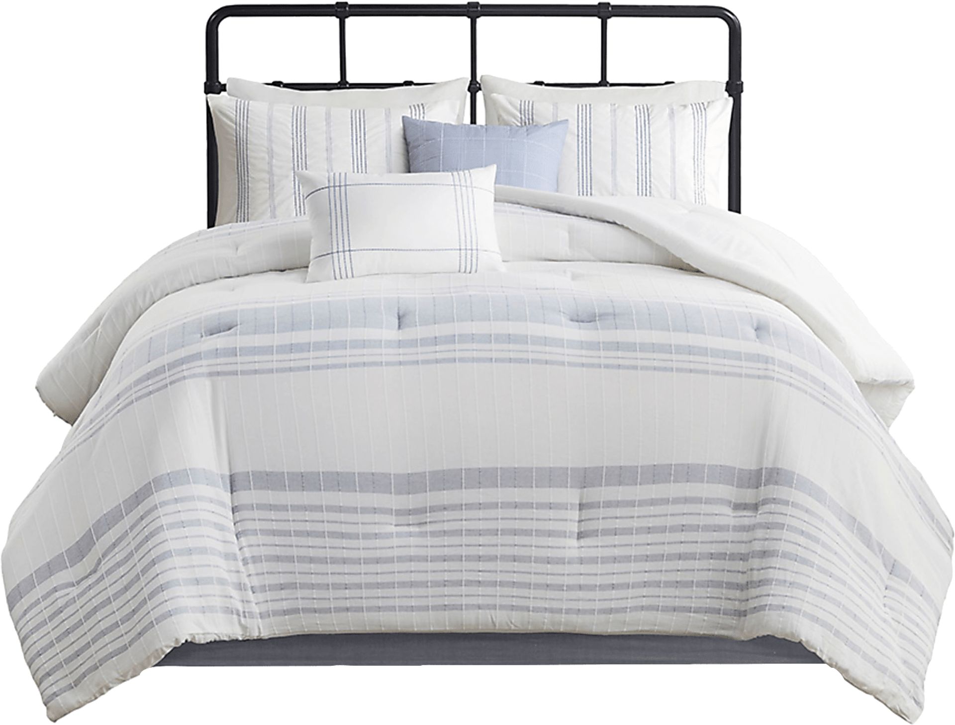 Saevi Blue 6 pc King Comforter Set - Image 1