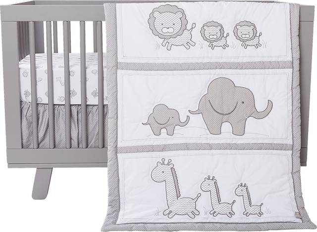 Safari Dreams Gray 3 Pc Bedding Set - Thumbnail - Image 1