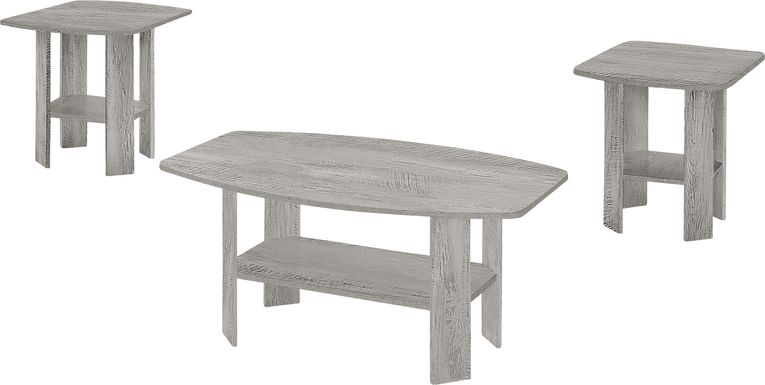 Sagamon Gray 3pc Table Set