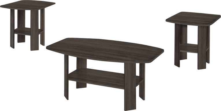 Sagamon Oak Brown 3pc Table Set