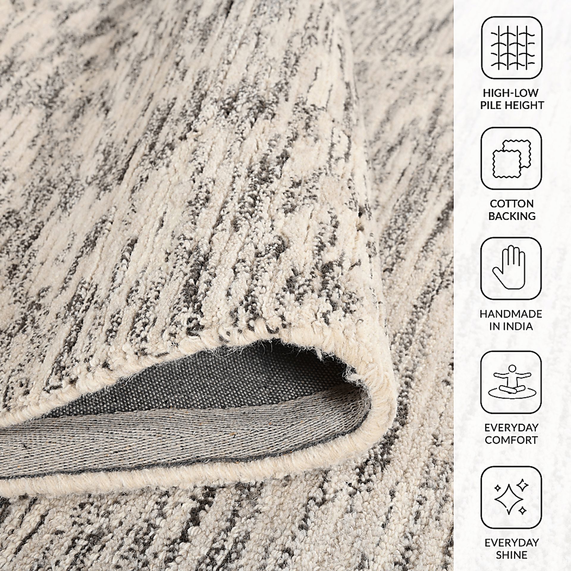 Sagasa Charcoal 5' x 7'6 Rug - Image 4