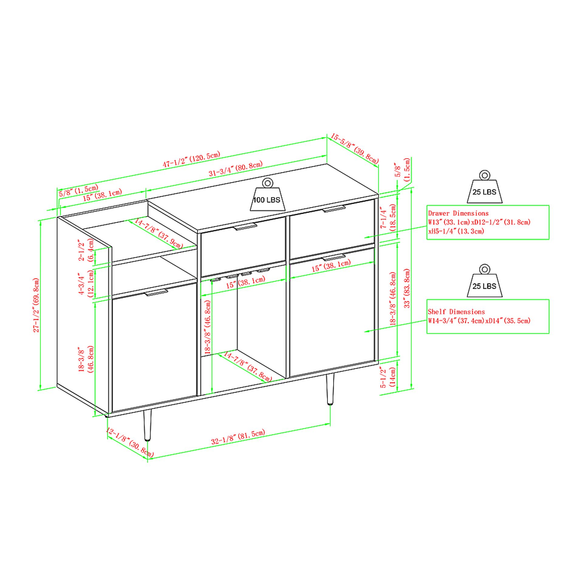 Sagebluff Gray Bar Cabinet - Image 7