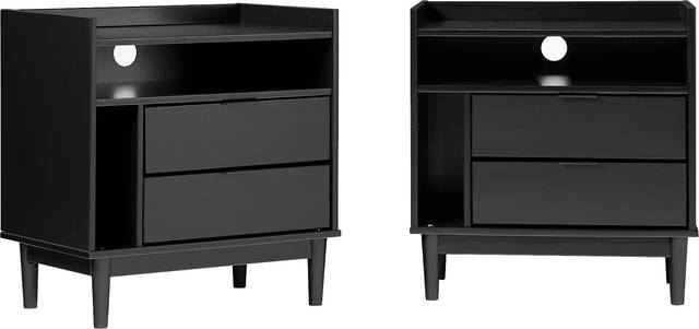 Sagepark Black Nightstand, Set of 2 - Thumbnail - Image 3