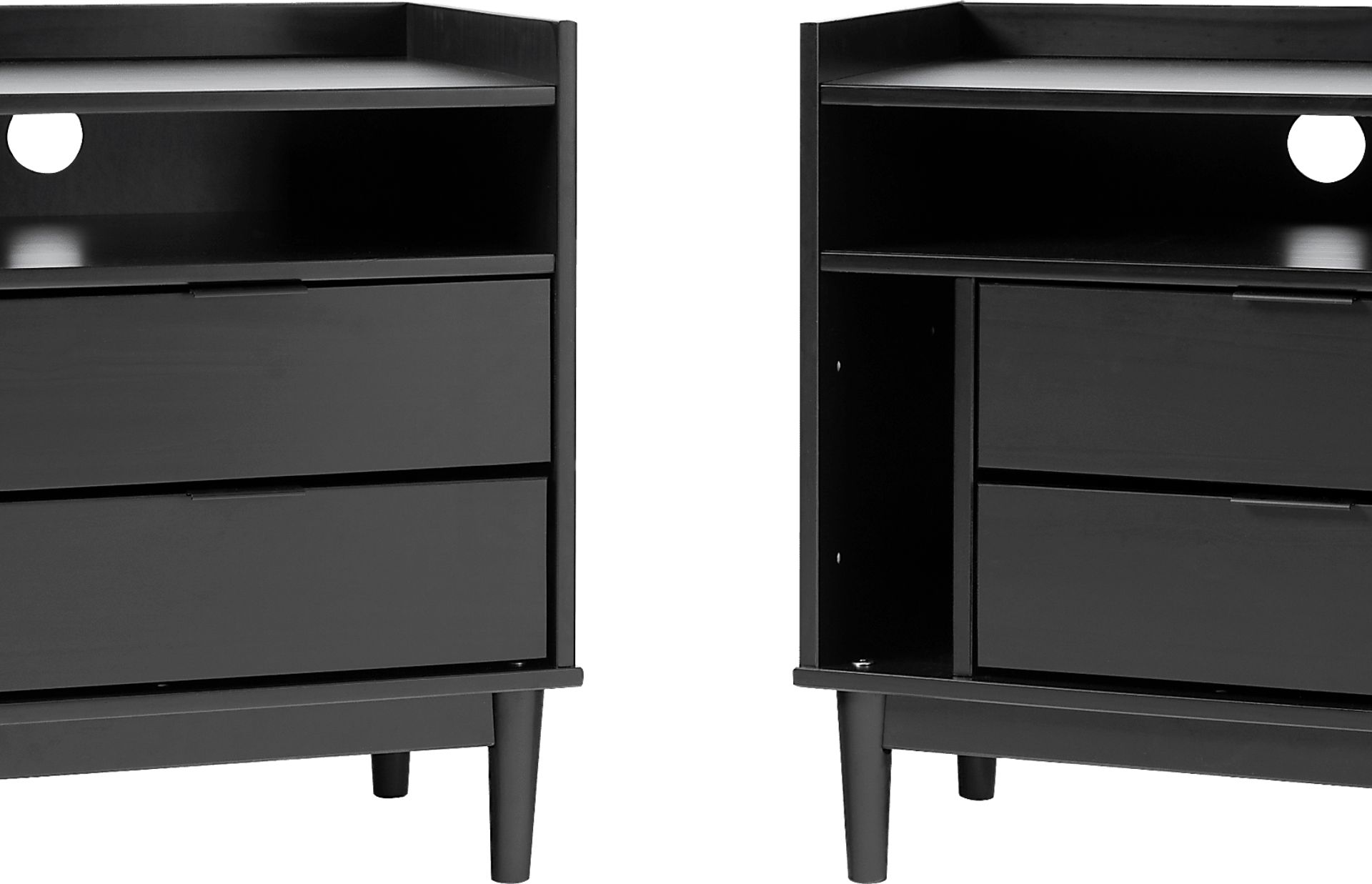 Sagepark Black Nightstand, Set of 2 - Image 4