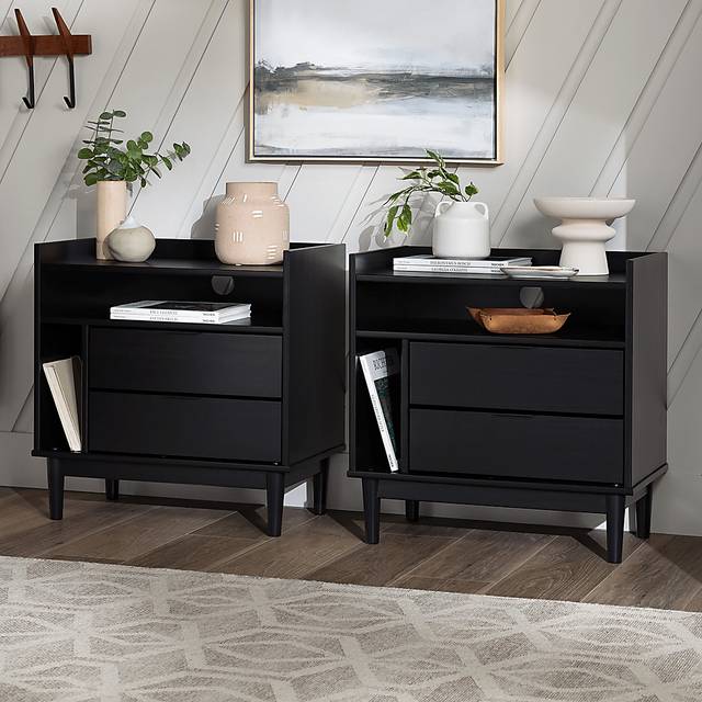 Sagepark Black Nightstand, Set of 2 - Thumbnail - Image 5