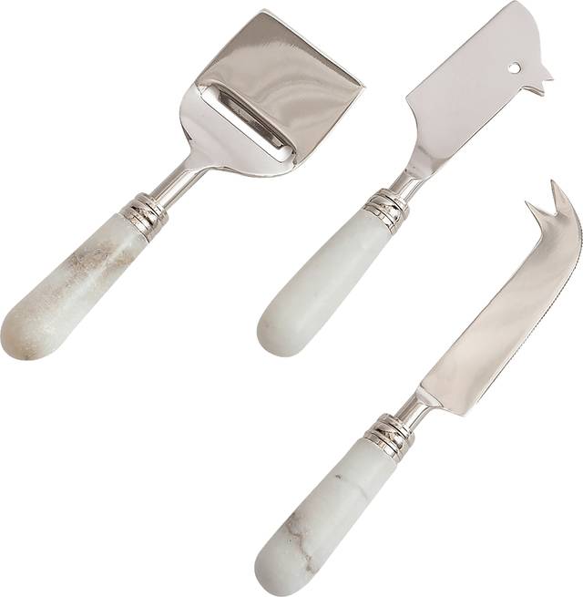 Sageplum Silver Cheese Knife Set - Thumbnail - Image 1