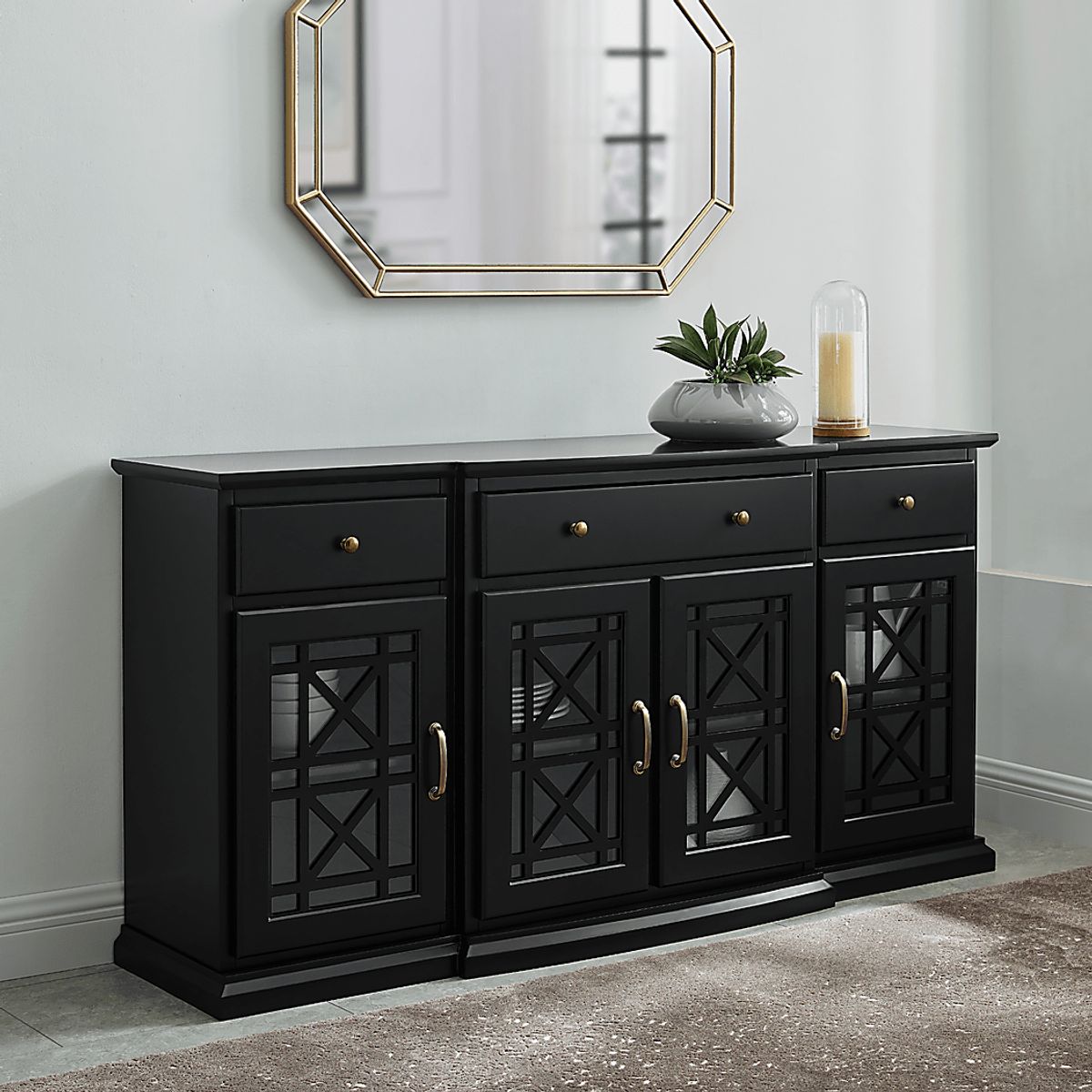 Sagestar Black Black,Colors Sideboard | Rooms to Go