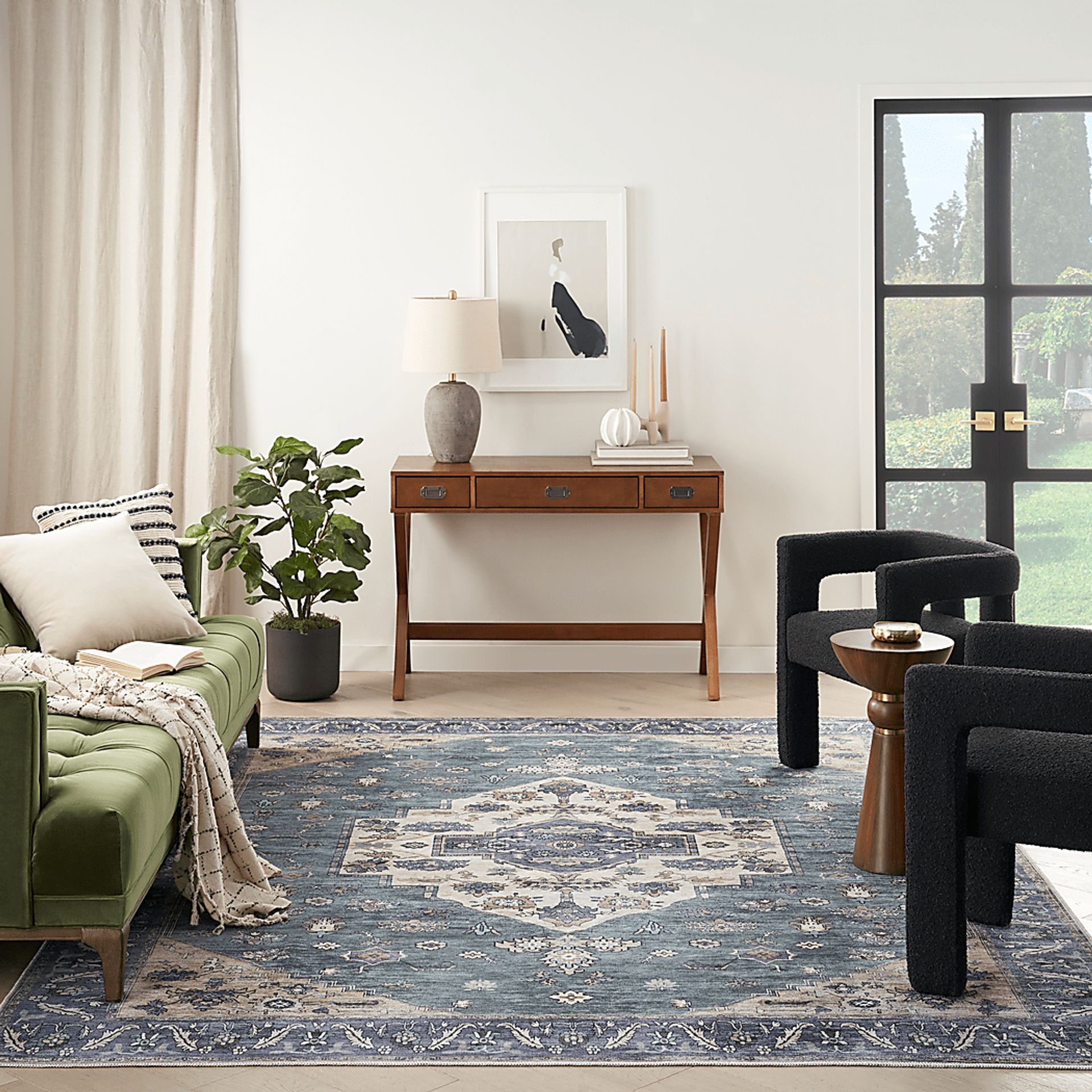 Sagich Blue/Teal 9'2 x 12' Rug - Image 3