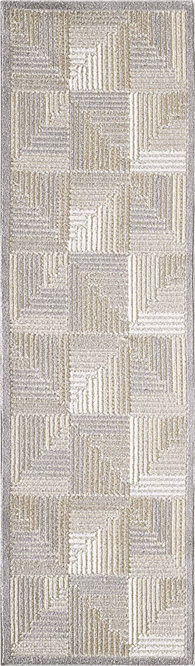 Sagira Cream 2'2 x 7'6 Indoor/Outdoor Runner - Thumbnail - Image 3