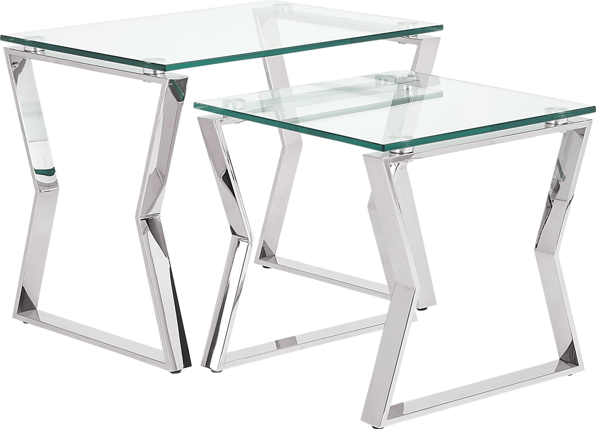 Sahalee Silver Nesting Tables, Set of 2 - Image 2