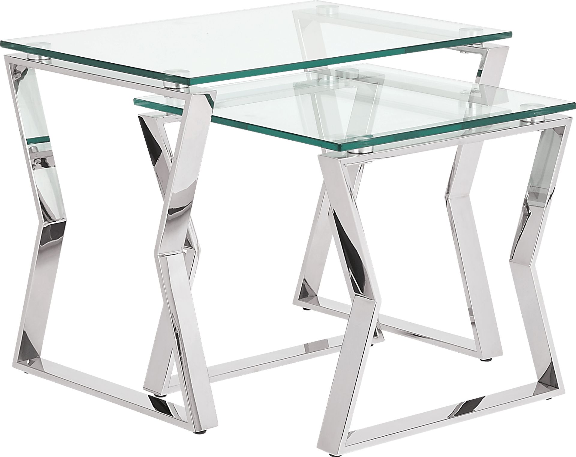 Sahalee Silver Nesting Tables, Set of 2 - Image 1