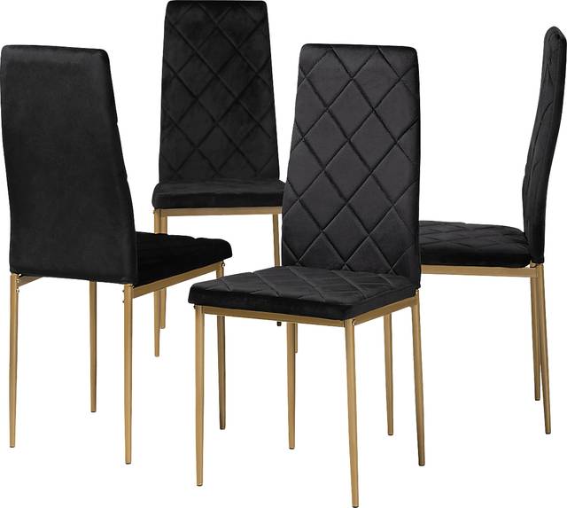 Sahallee Black Side Chair, Set of 4 - Thumbnail - Image 1