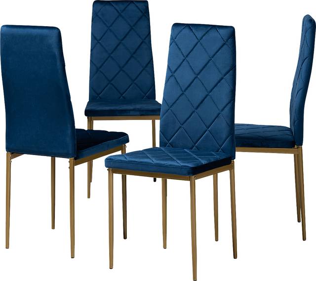 Sahallee Blue Side Chair, Set of 4 - Thumbnail - Image 1
