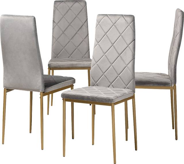 Sahallee Gray Side Chair, Set of 4 - Thumbnail - Image 1