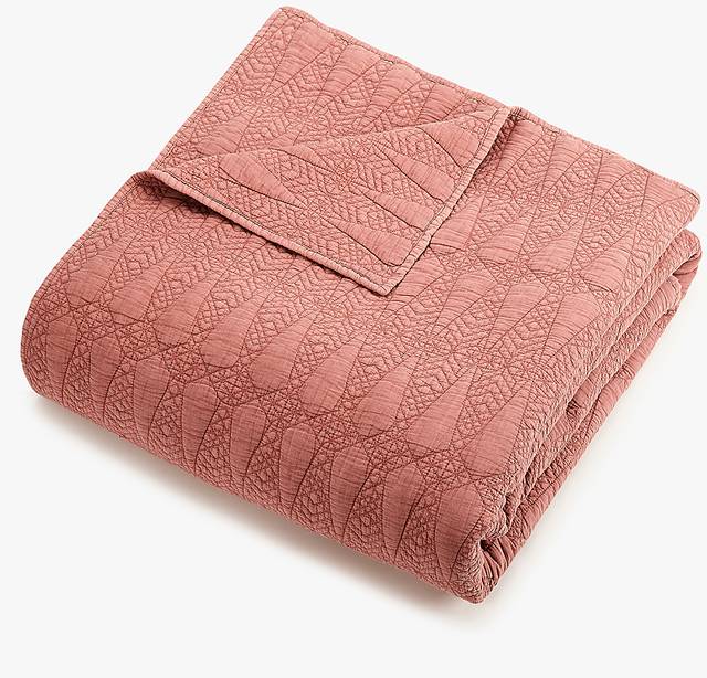 Saible Red Brown King 3 Pc Quilt Set - Thumbnail - Image 3