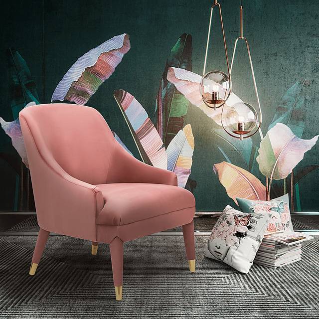 Saida Pink Accent Chair - Thumbnail - Image 2