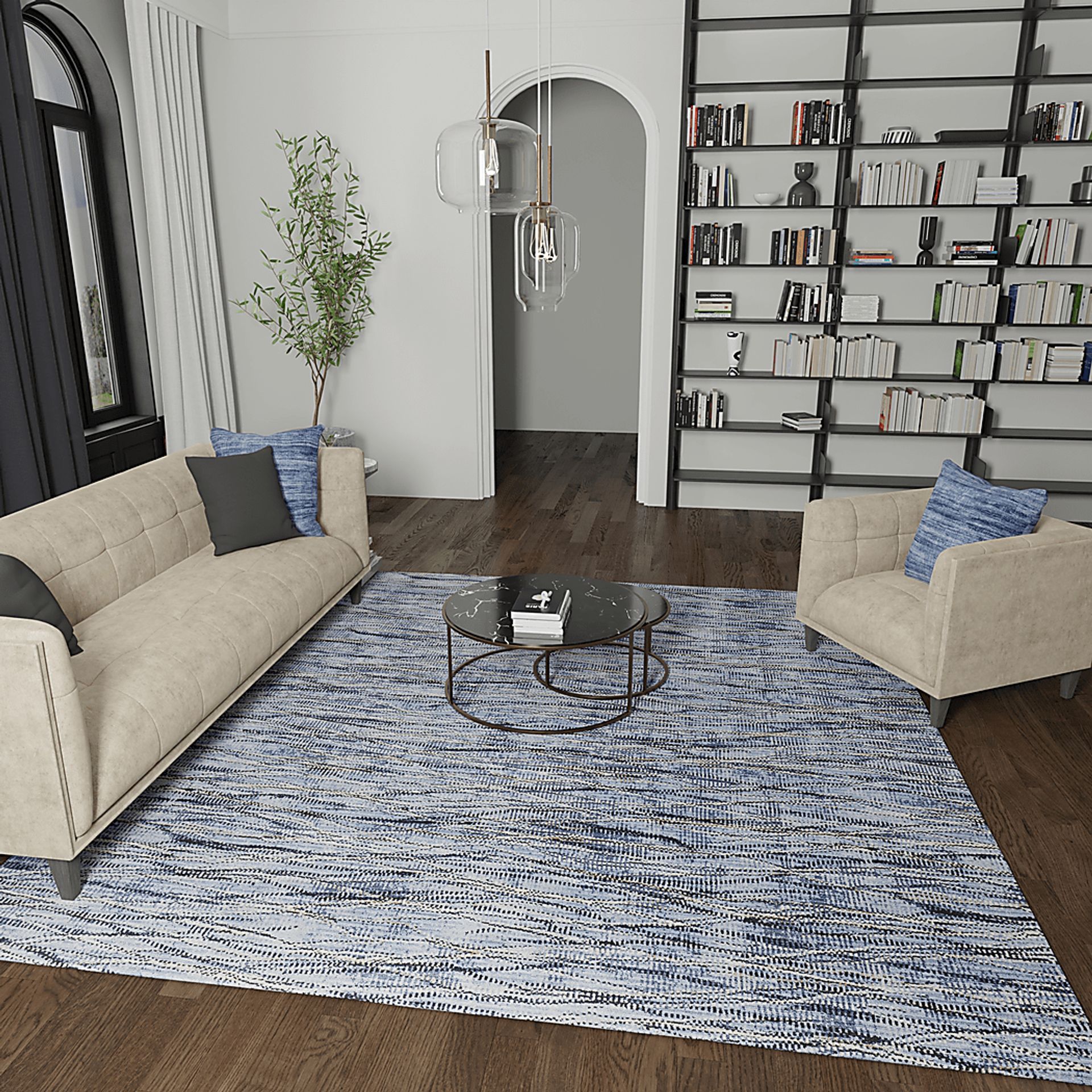 Sailcast Blue 6'7 x 9'6 Rug - Image 2