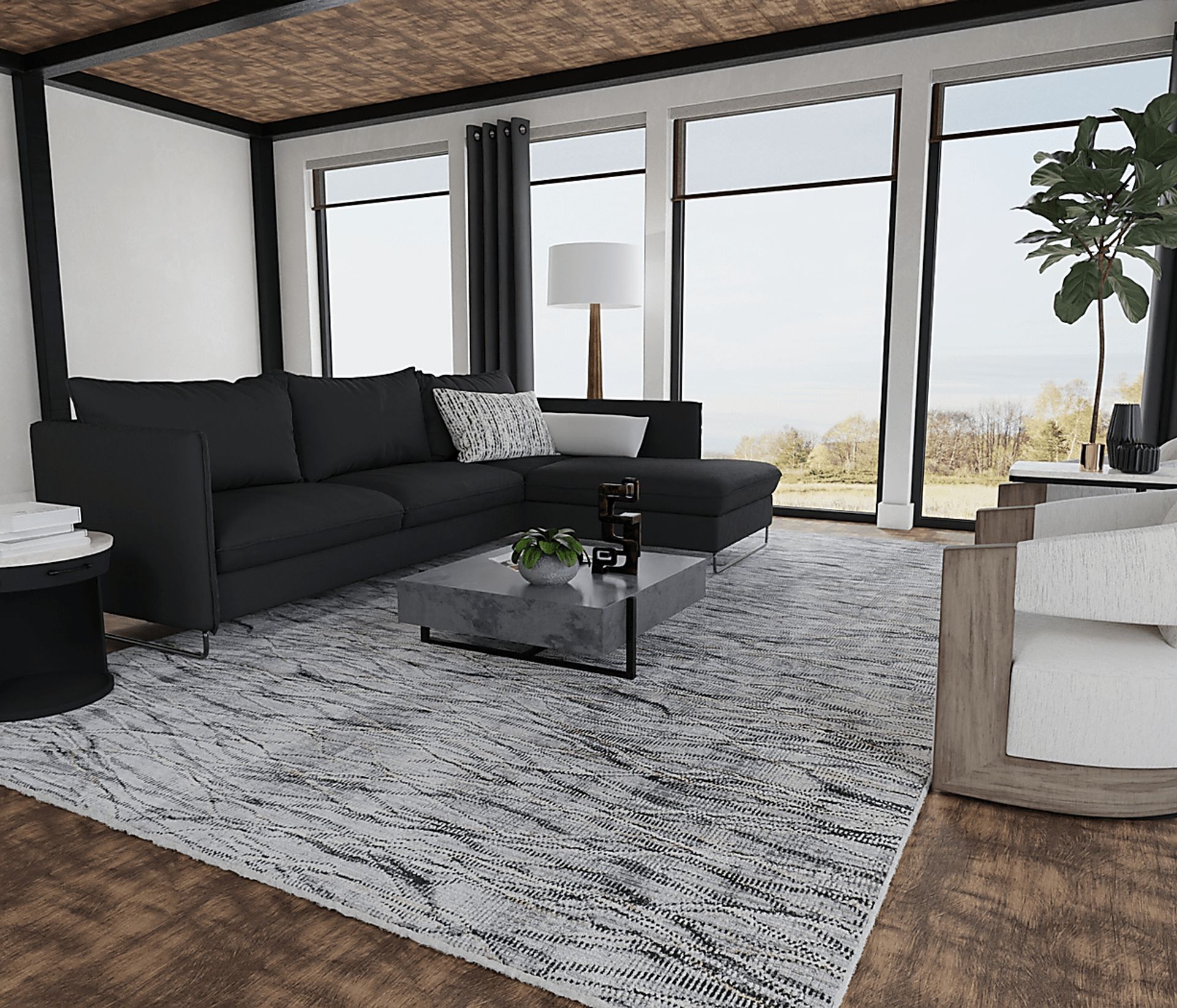Sailcast Gray 6'7 x 9'6 Rug - Image 2