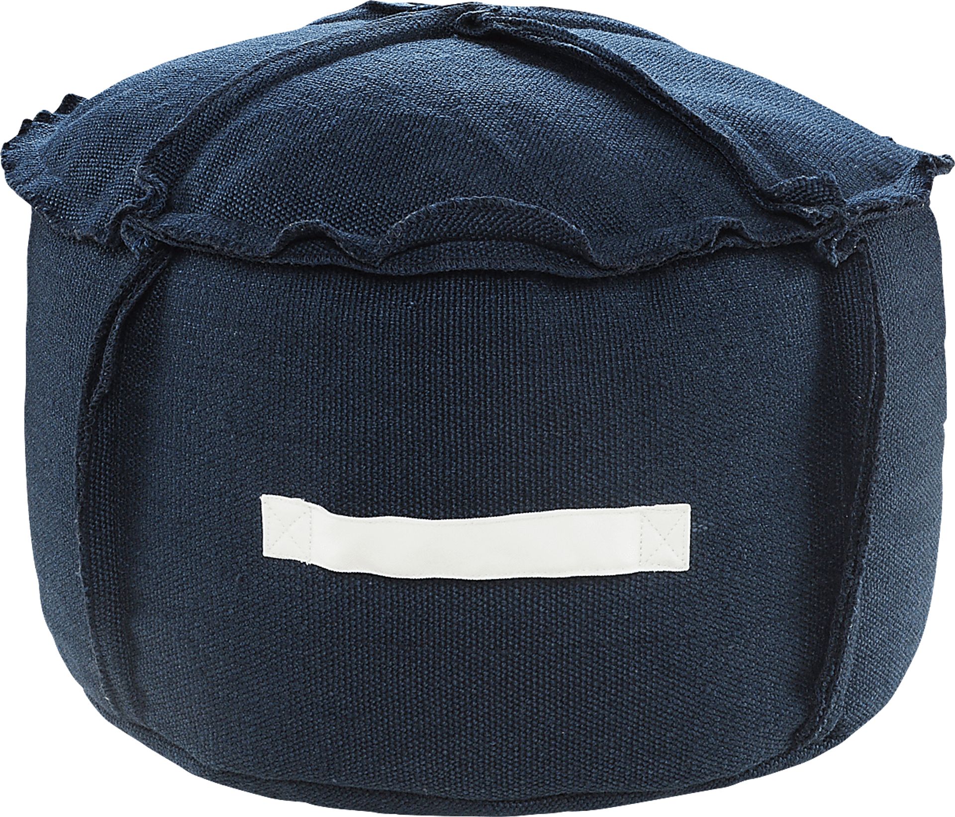 Saildale Navy Indoor/Outdoor Pouf - Image 1