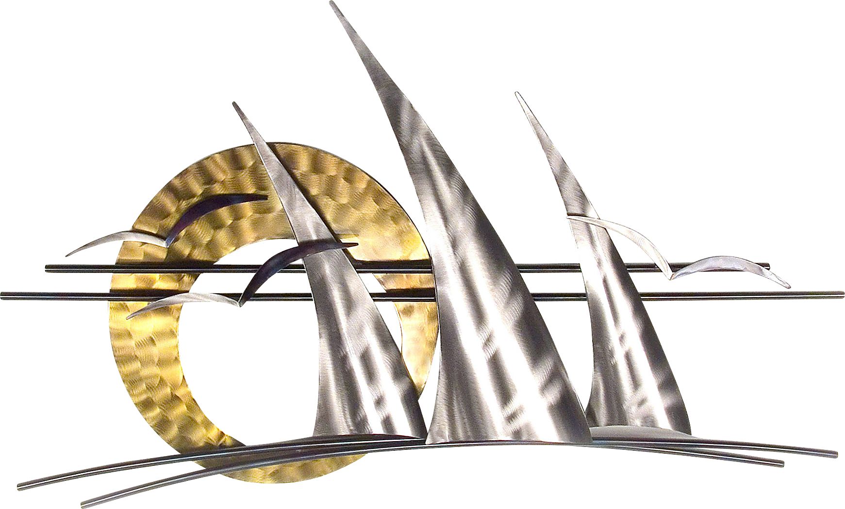 Sailing Away Silver Indoor/Outdoor Wall Art