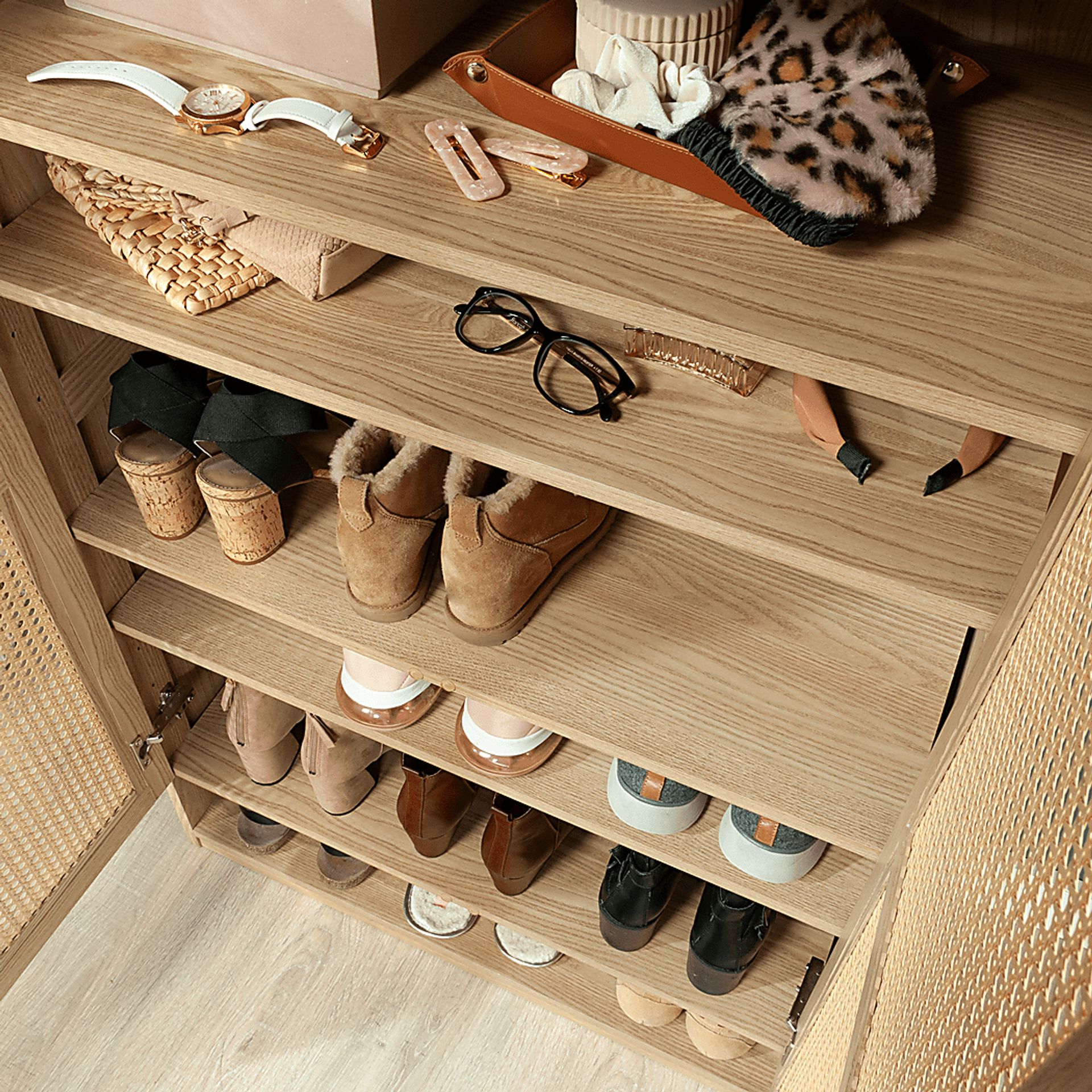 Sailphone Brown Shoe Storage Cabinet - Image 3