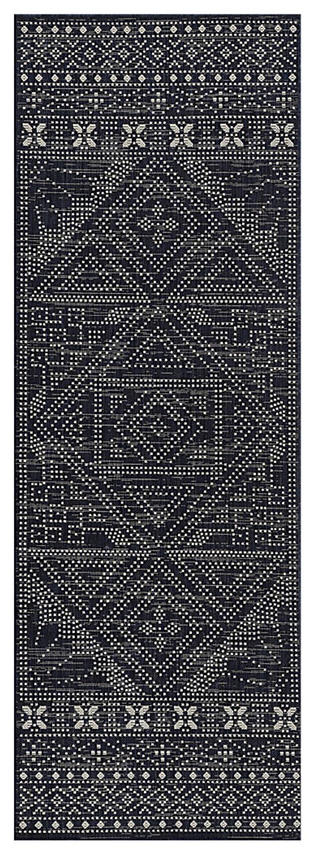 Saint Albany Navy 2'7 x 7'6 Indoor/Outdoor Rug - Thumbnail - Image 1