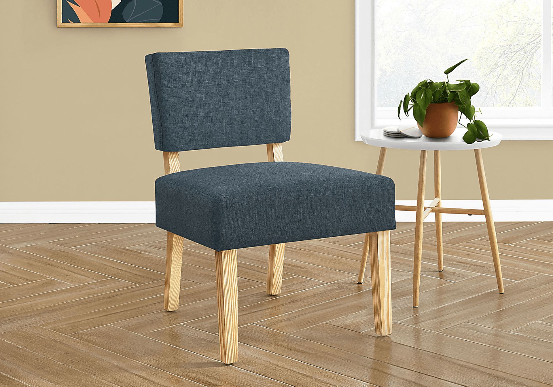 Saintmarks Dark Blue Accent Chair - Image 2