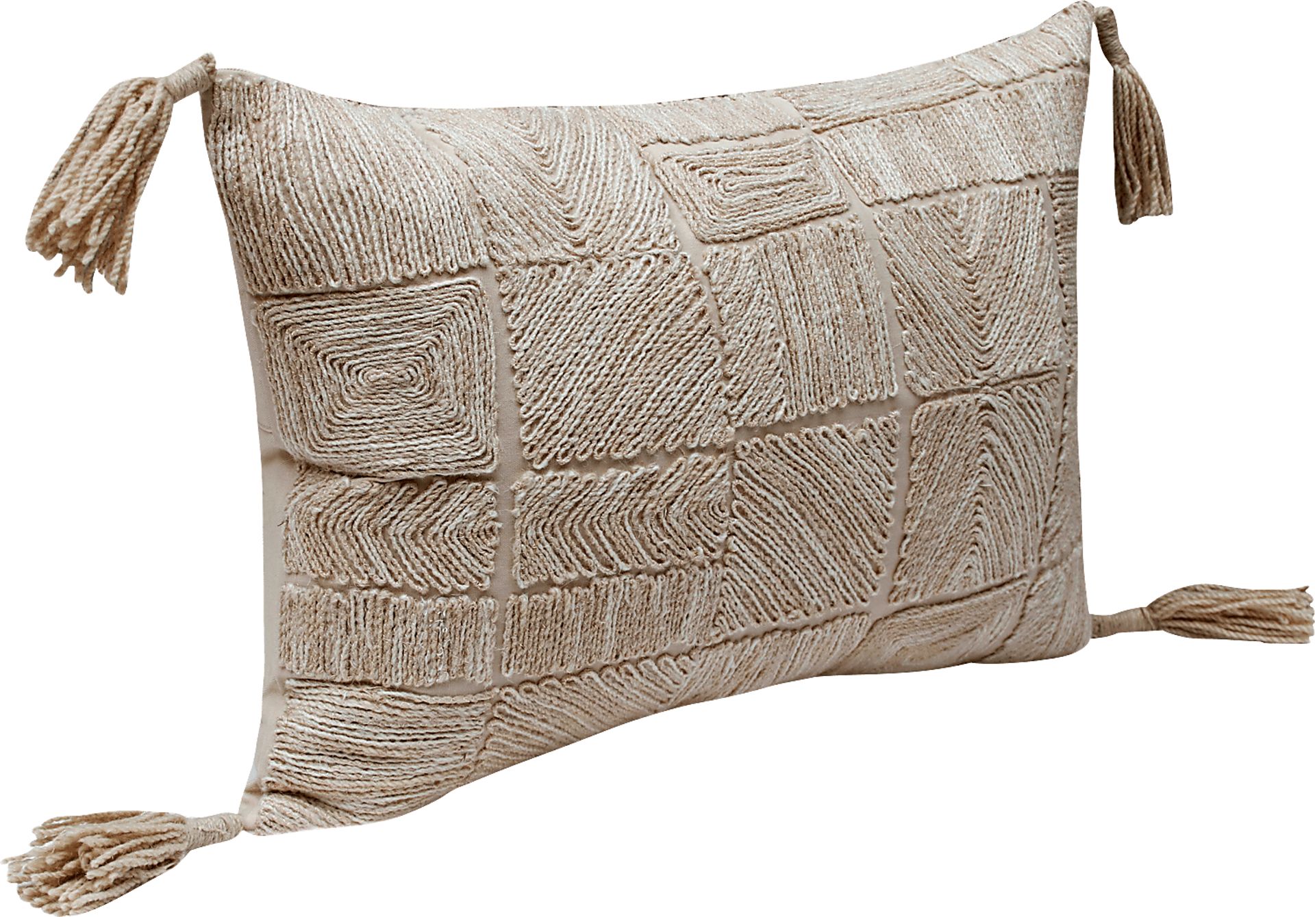 Sajid Tan Lumbar Pillow - Image 3