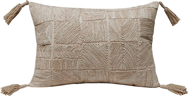 Sajid Tan Lumbar Pillow - Thumbnail - Image 1