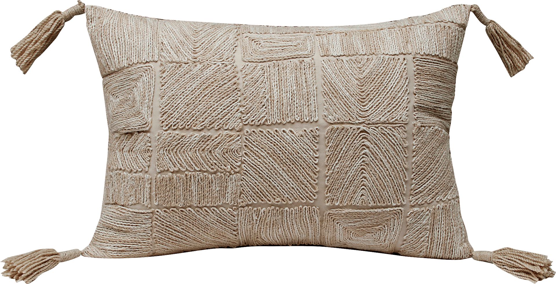 Sajid Tan Lumbar Pillow - Image 1