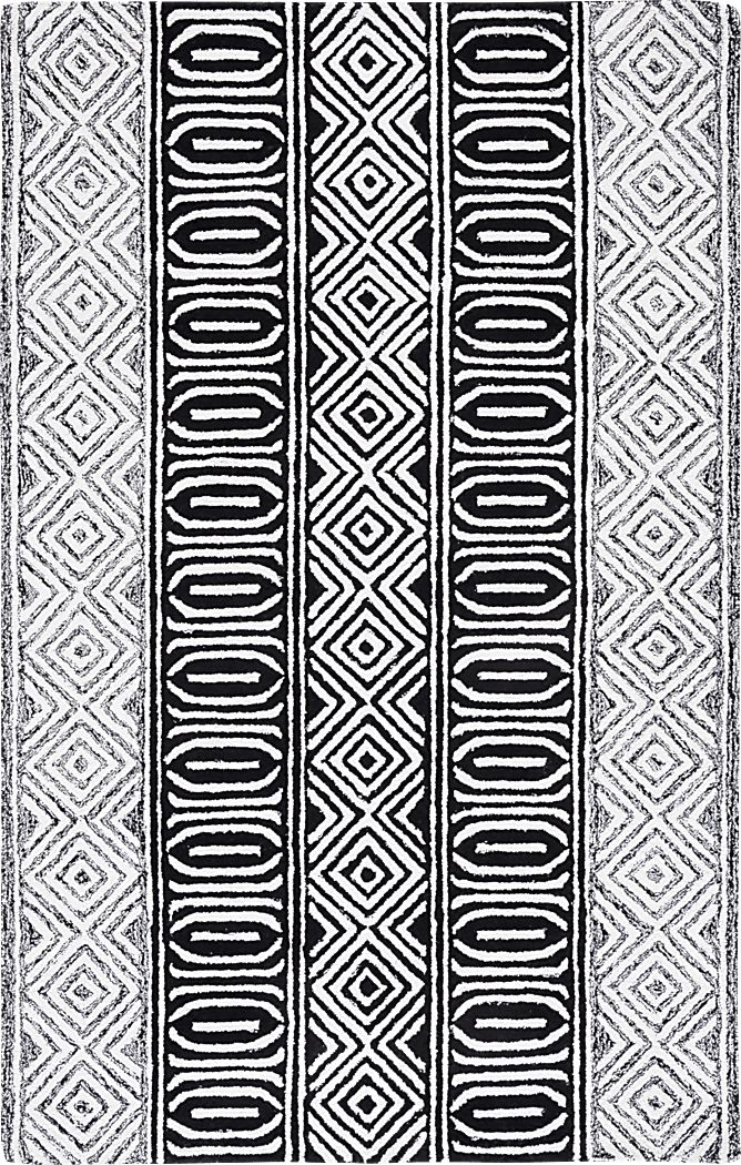 Saku Ivory/Black 5' x 8' Rug