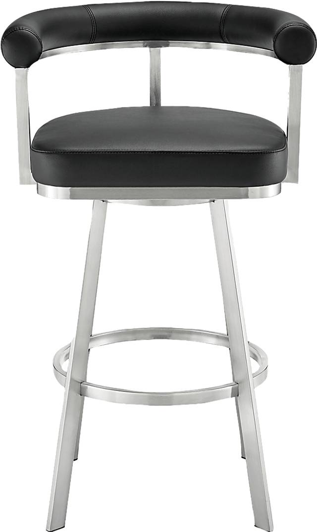 Salaignac Black Swivel Counter Stool - Thumbnail - Image 3
